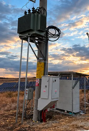 Transformer and grid connection equipment on site